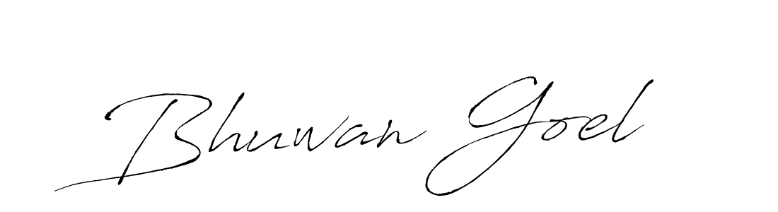 Bhuwan Goel stylish signature style. Best Handwritten Sign (Antro_Vectra) for my name. Handwritten Signature Collection Ideas for my name Bhuwan Goel. Bhuwan Goel signature style 6 images and pictures png