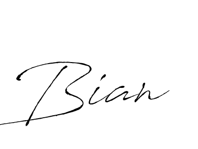 Design your own signature with our free online signature maker. With this signature software, you can create a handwritten (Antro_Vectra) signature for name Bian. Bian signature style 6 images and pictures png