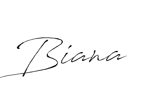 Make a beautiful signature design for name Biana. With this signature (Antro_Vectra) style, you can create a handwritten signature for free. Biana signature style 6 images and pictures png