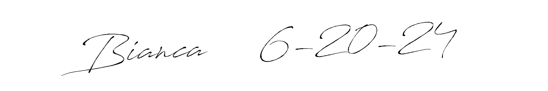 How to make Bianca     6-20-24 name signature. Use Antro_Vectra style for creating short signs online. This is the latest handwritten sign. Bianca     6-20-24 signature style 6 images and pictures png