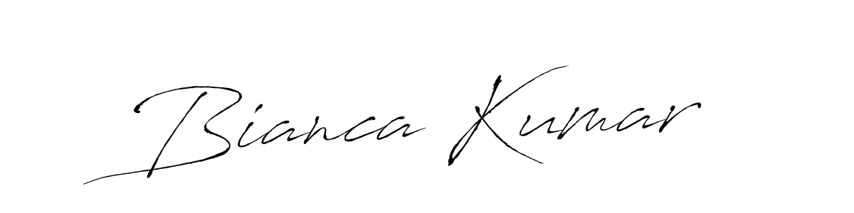 How to make Bianca Kumar name signature. Use Antro_Vectra style for creating short signs online. This is the latest handwritten sign. Bianca Kumar signature style 6 images and pictures png