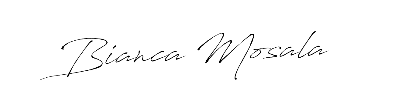 Make a beautiful signature design for name Bianca Mosala. With this signature (Antro_Vectra) style, you can create a handwritten signature for free. Bianca Mosala signature style 6 images and pictures png