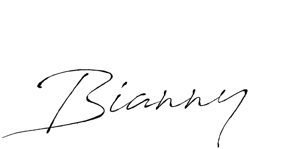 Bianny stylish signature style. Best Handwritten Sign (Antro_Vectra) for my name. Handwritten Signature Collection Ideas for my name Bianny. Bianny signature style 6 images and pictures png