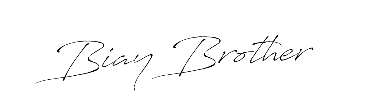 Design your own signature with our free online signature maker. With this signature software, you can create a handwritten (Antro_Vectra) signature for name Biay Brother. Biay Brother signature style 6 images and pictures png