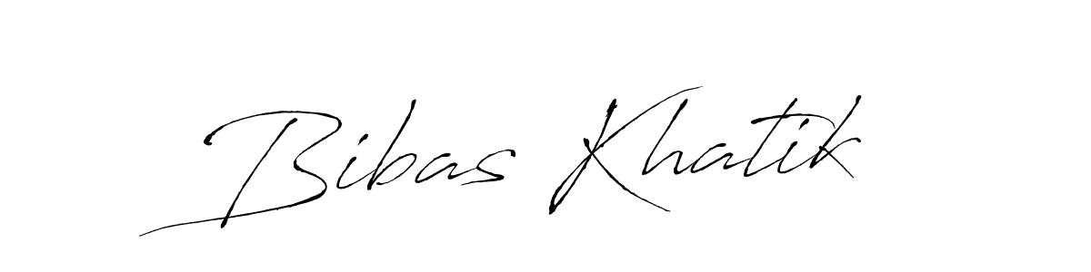 Make a beautiful signature design for name Bibas Khatik. With this signature (Antro_Vectra) style, you can create a handwritten signature for free. Bibas Khatik signature style 6 images and pictures png