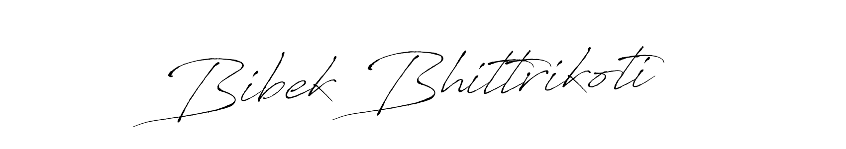 Make a beautiful signature design for name Bibek Bhittrikoti. With this signature (Antro_Vectra) style, you can create a handwritten signature for free. Bibek Bhittrikoti signature style 6 images and pictures png