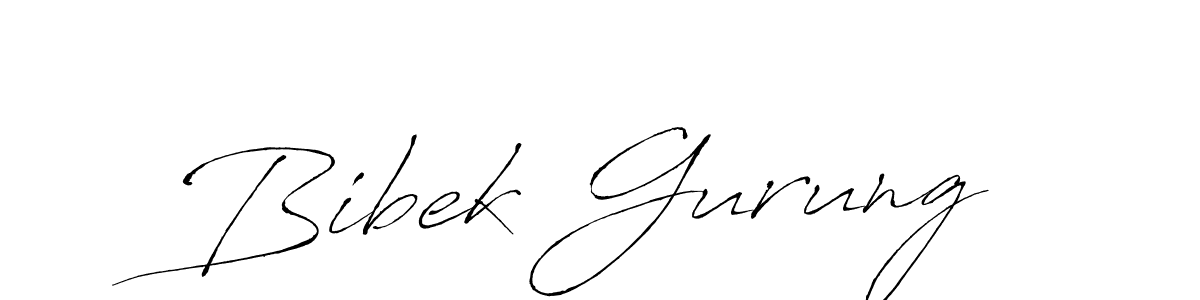 How to make Bibek Gurung name signature. Use Antro_Vectra style for creating short signs online. This is the latest handwritten sign. Bibek Gurung signature style 6 images and pictures png