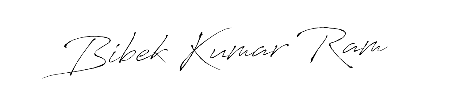 How to make Bibek Kumar Ram name signature. Use Antro_Vectra style for creating short signs online. This is the latest handwritten sign. Bibek Kumar Ram signature style 6 images and pictures png