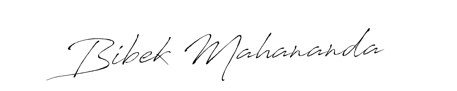 How to make Bibek Mahananda name signature. Use Antro_Vectra style for creating short signs online. This is the latest handwritten sign. Bibek Mahananda signature style 6 images and pictures png