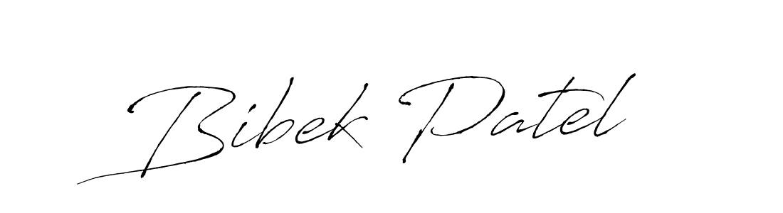 Make a beautiful signature design for name Bibek Patel. With this signature (Antro_Vectra) style, you can create a handwritten signature for free. Bibek Patel signature style 6 images and pictures png