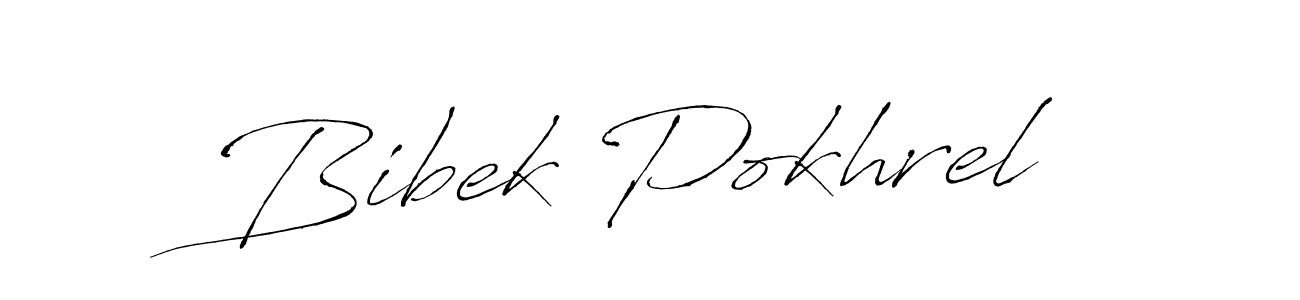 Design your own signature with our free online signature maker. With this signature software, you can create a handwritten (Antro_Vectra) signature for name Bibek Pokhrel. Bibek Pokhrel signature style 6 images and pictures png