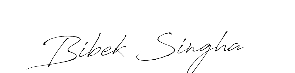 Make a beautiful signature design for name Bibek Singha. With this signature (Antro_Vectra) style, you can create a handwritten signature for free. Bibek Singha signature style 6 images and pictures png