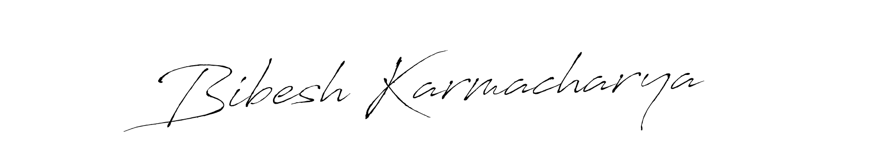 How to make Bibesh Karmacharya name signature. Use Antro_Vectra style for creating short signs online. This is the latest handwritten sign. Bibesh Karmacharya signature style 6 images and pictures png