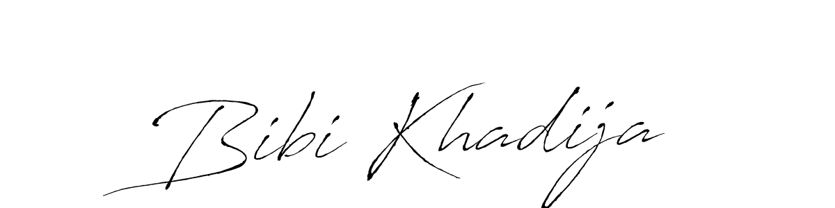 Create a beautiful signature design for name Bibi Khadija. With this signature (Antro_Vectra) fonts, you can make a handwritten signature for free. Bibi Khadija signature style 6 images and pictures png