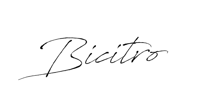 Antro_Vectra is a professional signature style that is perfect for those who want to add a touch of class to their signature. It is also a great choice for those who want to make their signature more unique. Get Bicitro name to fancy signature for free. Bicitro signature style 6 images and pictures png