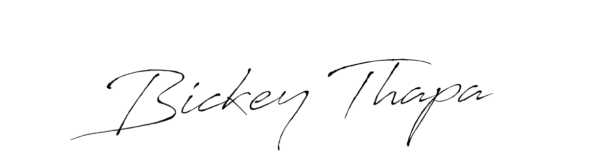 Create a beautiful signature design for name Bickey Thapa. With this signature (Antro_Vectra) fonts, you can make a handwritten signature for free. Bickey Thapa signature style 6 images and pictures png