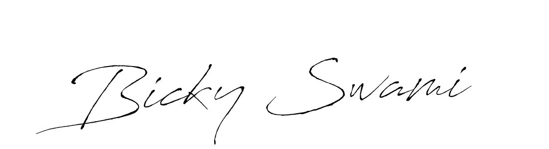 How to make Bicky Swami signature? Antro_Vectra is a professional autograph style. Create handwritten signature for Bicky Swami name. Bicky Swami signature style 6 images and pictures png