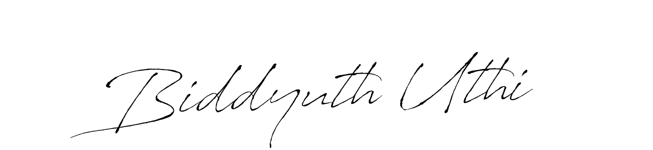 This is the best signature style for the Biddyuth Uthi name. Also you like these signature font (Antro_Vectra). Mix name signature. Biddyuth Uthi signature style 6 images and pictures png