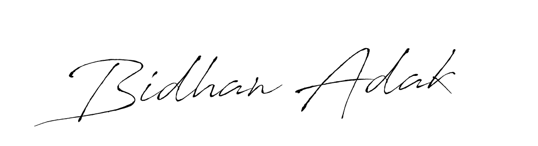 Use a signature maker to create a handwritten signature online. With this signature software, you can design (Antro_Vectra) your own signature for name Bidhan Adak. Bidhan Adak signature style 6 images and pictures png