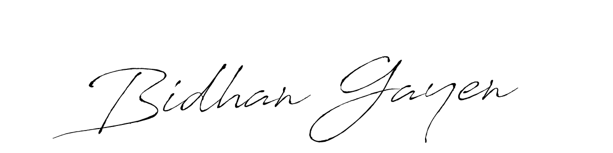 Bidhan Gayen stylish signature style. Best Handwritten Sign (Antro_Vectra) for my name. Handwritten Signature Collection Ideas for my name Bidhan Gayen. Bidhan Gayen signature style 6 images and pictures png