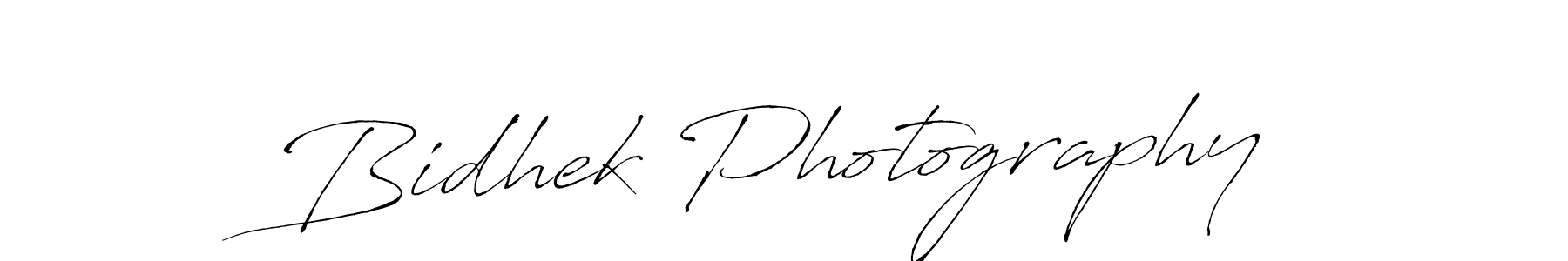 Create a beautiful signature design for name Bidhek Photography. With this signature (Antro_Vectra) fonts, you can make a handwritten signature for free. Bidhek Photography signature style 6 images and pictures png