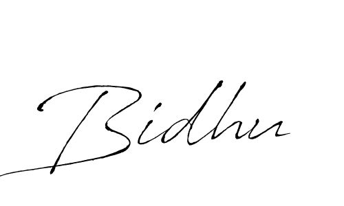 Bidhu stylish signature style. Best Handwritten Sign (Antro_Vectra) for my name. Handwritten Signature Collection Ideas for my name Bidhu. Bidhu signature style 6 images and pictures png