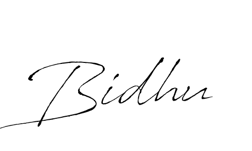 Bidhu stylish signature style. Best Handwritten Sign (Antro_Vectra) for my name. Handwritten Signature Collection Ideas for my name Bidhu. Bidhu signature style 6 images and pictures png