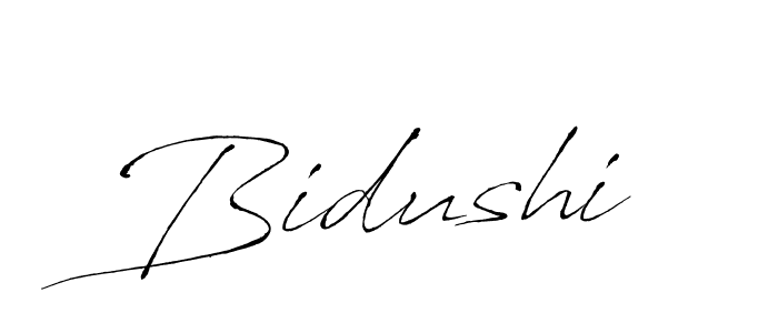 How to make Bidushi signature? Antro_Vectra is a professional autograph style. Create handwritten signature for Bidushi name. Bidushi signature style 6 images and pictures png