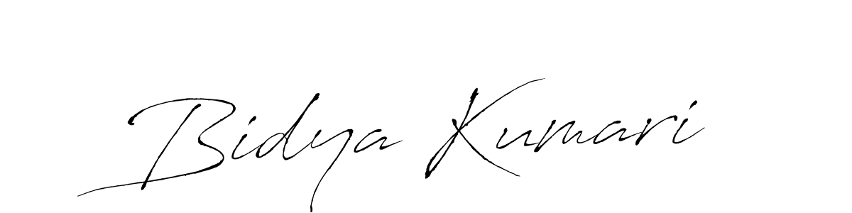 Design your own signature with our free online signature maker. With this signature software, you can create a handwritten (Antro_Vectra) signature for name Bidya Kumari. Bidya Kumari signature style 6 images and pictures png