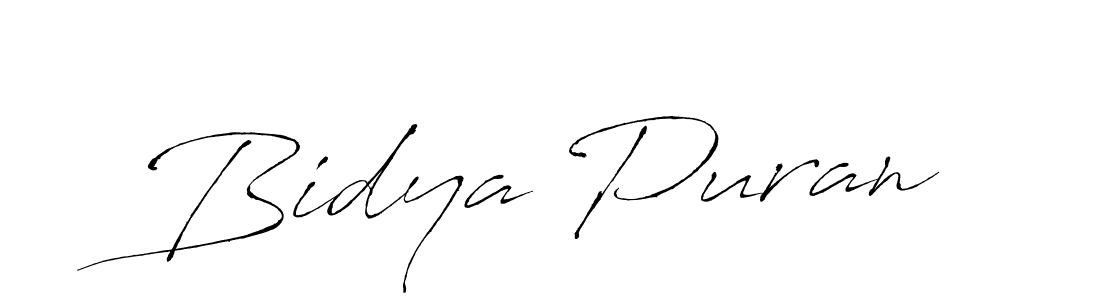 Use a signature maker to create a handwritten signature online. With this signature software, you can design (Antro_Vectra) your own signature for name Bidya Puran. Bidya Puran signature style 6 images and pictures png