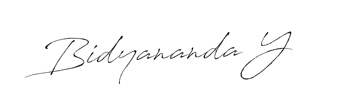 Use a signature maker to create a handwritten signature online. With this signature software, you can design (Antro_Vectra) your own signature for name Bidyananda Y. Bidyananda Y signature style 6 images and pictures png