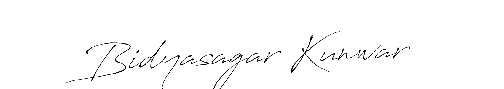 Make a beautiful signature design for name Bidyasagar Kunwar. With this signature (Antro_Vectra) style, you can create a handwritten signature for free. Bidyasagar Kunwar signature style 6 images and pictures png