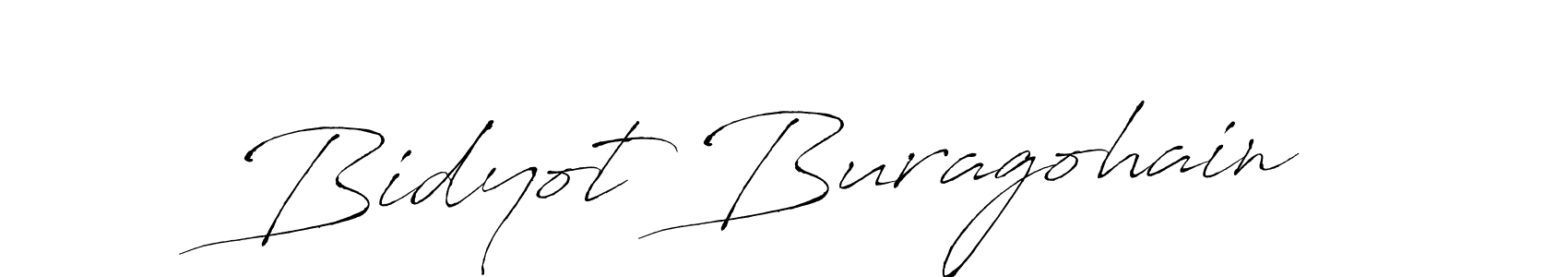 Create a beautiful signature design for name Bidyot Buragohain. With this signature (Antro_Vectra) fonts, you can make a handwritten signature for free. Bidyot Buragohain signature style 6 images and pictures png