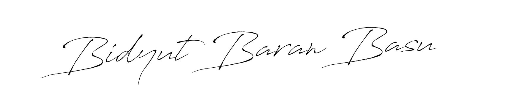 Antro_Vectra is a professional signature style that is perfect for those who want to add a touch of class to their signature. It is also a great choice for those who want to make their signature more unique. Get Bidyut Baran Basu name to fancy signature for free. Bidyut Baran Basu signature style 6 images and pictures png