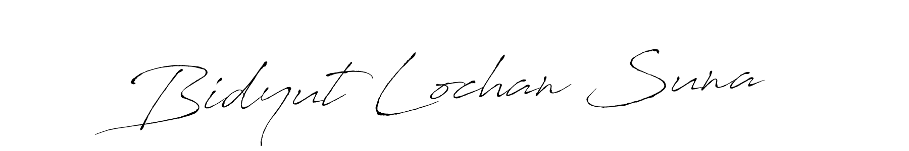 Create a beautiful signature design for name Bidyut Lochan Suna. With this signature (Antro_Vectra) fonts, you can make a handwritten signature for free. Bidyut Lochan Suna signature style 6 images and pictures png