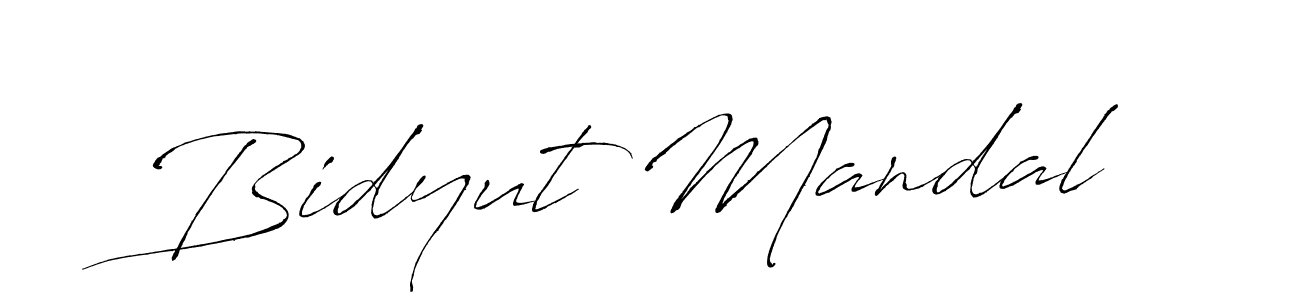 Create a beautiful signature design for name Bidyut Mandal. With this signature (Antro_Vectra) fonts, you can make a handwritten signature for free. Bidyut Mandal signature style 6 images and pictures png