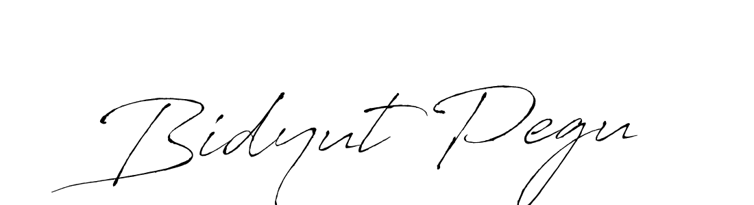 Bidyut Pegu stylish signature style. Best Handwritten Sign (Antro_Vectra) for my name. Handwritten Signature Collection Ideas for my name Bidyut Pegu. Bidyut Pegu signature style 6 images and pictures png