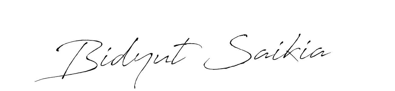 How to make Bidyut Saikia name signature. Use Antro_Vectra style for creating short signs online. This is the latest handwritten sign. Bidyut Saikia signature style 6 images and pictures png