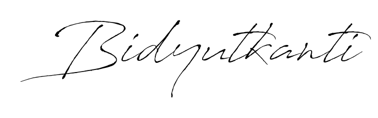 A modern signature idea for name Bidyutkanti using Antro_Vectra font. Clean strokes and elegant curves make it stand out instantly. Bidyutkanti signature style 6 images and pictures png