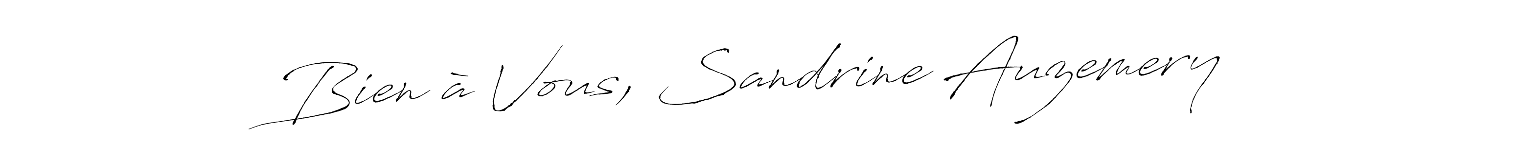 Create a beautiful signature design for name Bien à Vous, Sandrine Auzemery. With this signature (Antro_Vectra) fonts, you can make a handwritten signature for free. Bien à Vous, Sandrine Auzemery signature style 6 images and pictures png