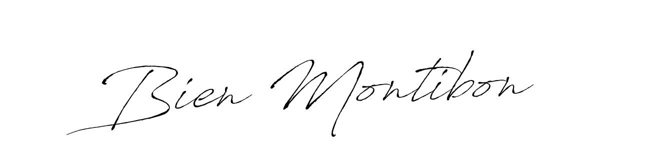 You should practise on your own different ways (Antro_Vectra) to write your name (Bien Montibon) in signature. don't let someone else do it for you. Bien Montibon signature style 6 images and pictures png