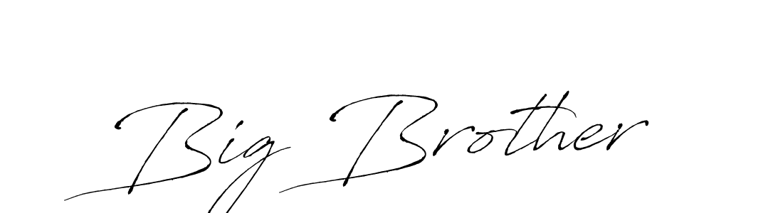 Design your own signature with our free online signature maker. With this signature software, you can create a handwritten (Antro_Vectra) signature for name Big Brother. Big Brother signature style 6 images and pictures png