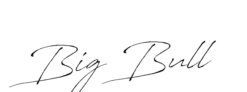 How to make Big Bull signature? Antro_Vectra is a professional autograph style. Create handwritten signature for Big Bull name. Big Bull signature style 6 images and pictures png