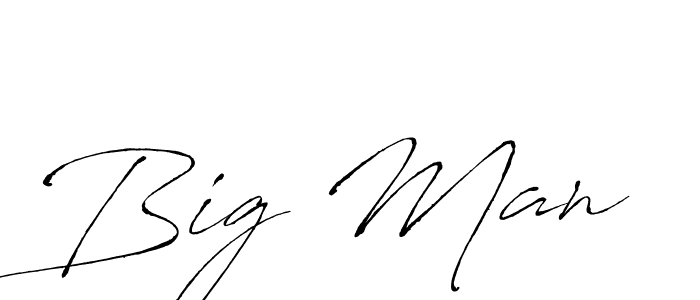 Big Man stylish signature style. Best Handwritten Sign (Antro_Vectra) for my name. Handwritten Signature Collection Ideas for my name Big Man. Big Man signature style 6 images and pictures png