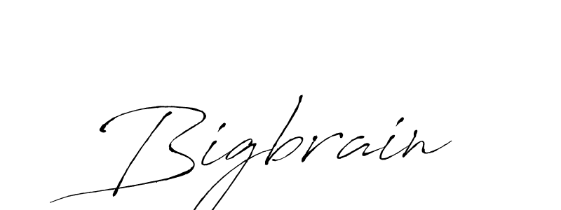 Create a beautiful signature design for name Bigbrain. With this signature (Antro_Vectra) fonts, you can make a handwritten signature for free. Bigbrain signature style 6 images and pictures png