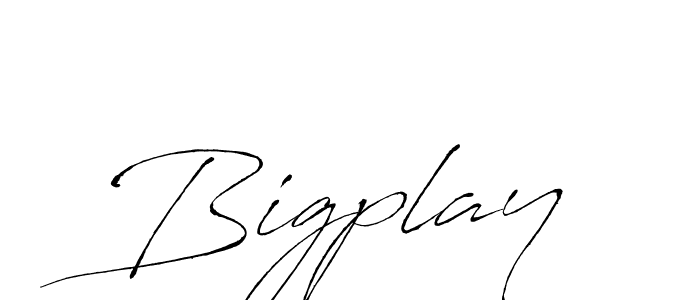 Make a beautiful signature design for name Bigplay. With this signature (Antro_Vectra) style, you can create a handwritten signature for free. Bigplay signature style 6 images and pictures png