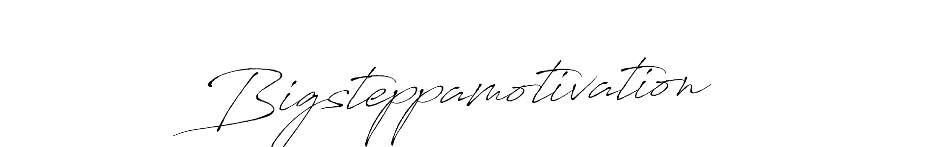 Design your own signature with our free online signature maker. With this signature software, you can create a handwritten (Antro_Vectra) signature for name Bigsteppamotivation. Bigsteppamotivation signature style 6 images and pictures png