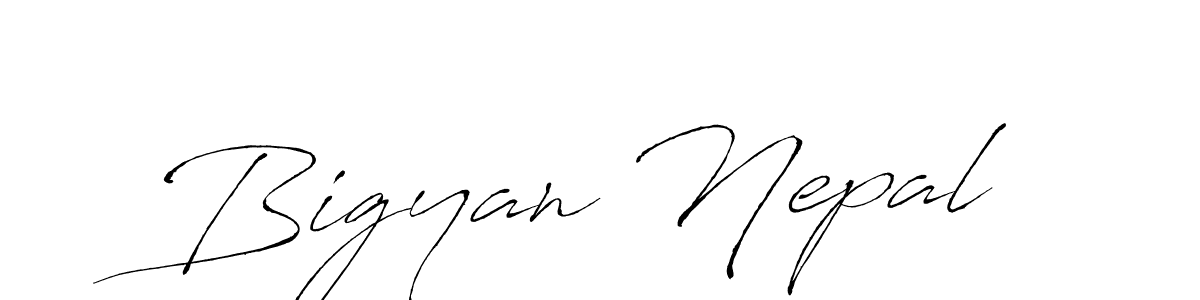 It looks lik you need a new signature style for name Bigyan Nepal. Design unique handwritten (Antro_Vectra) signature with our free signature maker in just a few clicks. Bigyan Nepal signature style 6 images and pictures png