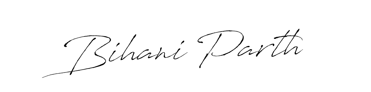 This is the best signature style for the Bihani Parth name. Also you like these signature font (Antro_Vectra). Mix name signature. Bihani Parth signature style 6 images and pictures png