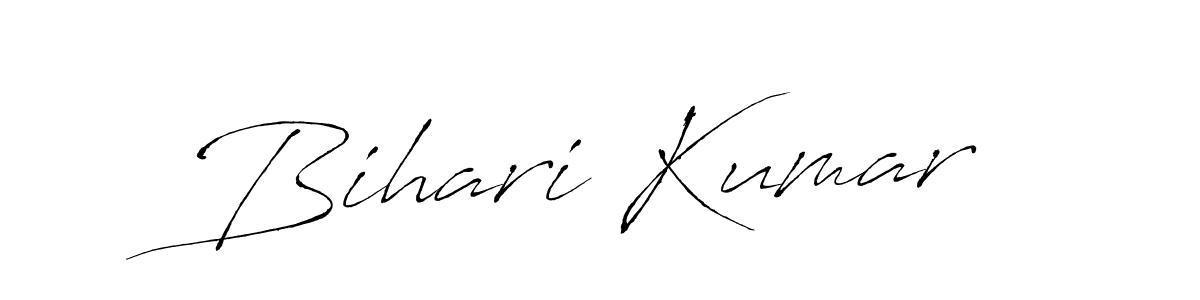 Use a signature maker to create a handwritten signature online. With this signature software, you can design (Antro_Vectra) your own signature for name Bihari Kumar. Bihari Kumar signature style 6 images and pictures png